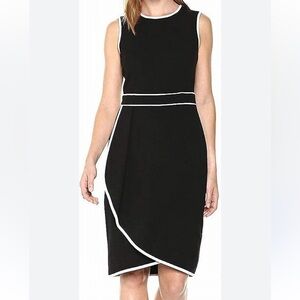 Calvin Klein Sheath Dress with piping